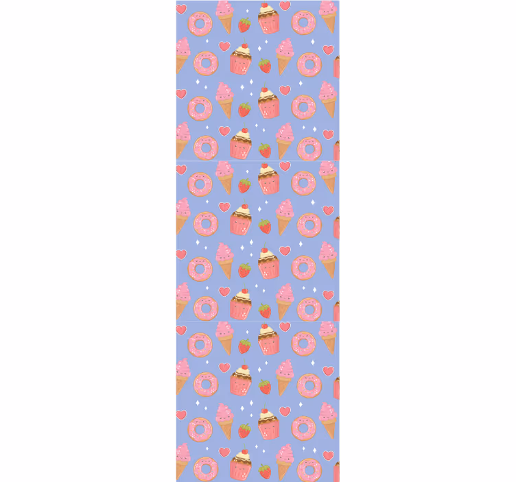Roztomilé děti cupcakes s tváří moderní tapeta - TenStickers
