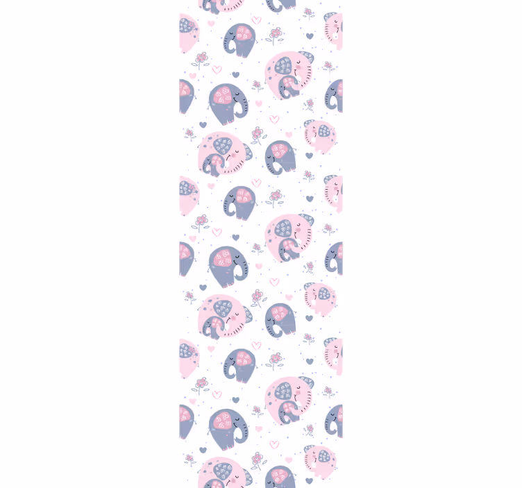 Sloní balónkové vzory Tapeta do dětského pokoje - TenStickers