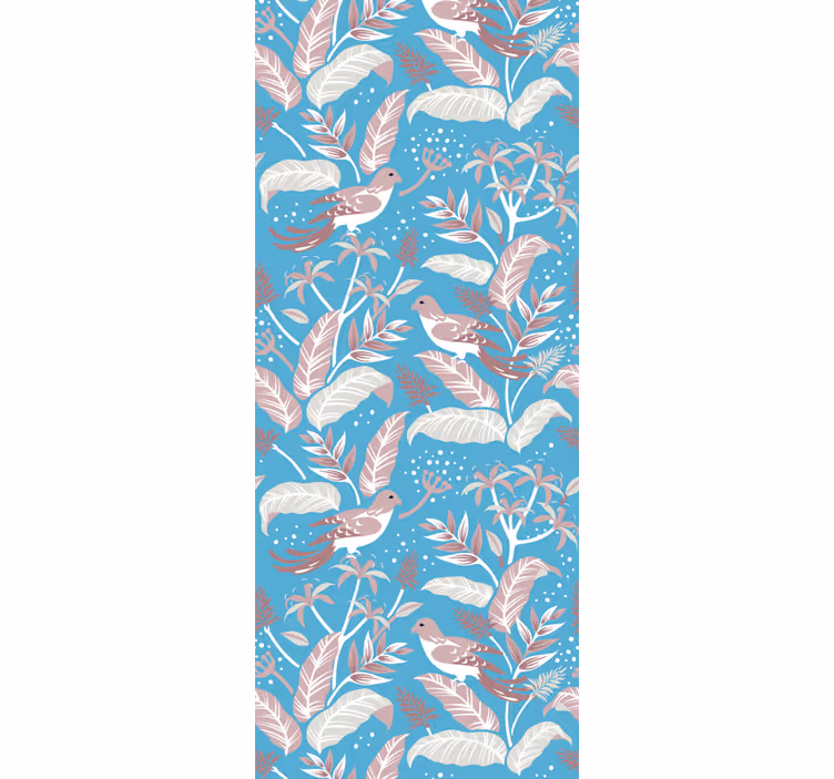 Botanický ptačí motiv Ptáci tapeta - TenStickers