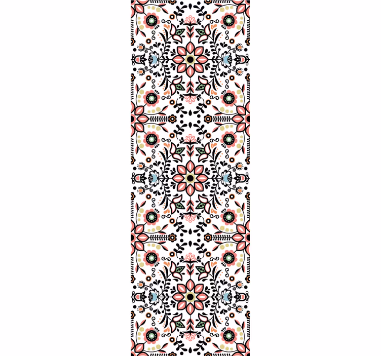 Ornamentální motiv Květinový ornament tapeta - TenStickers