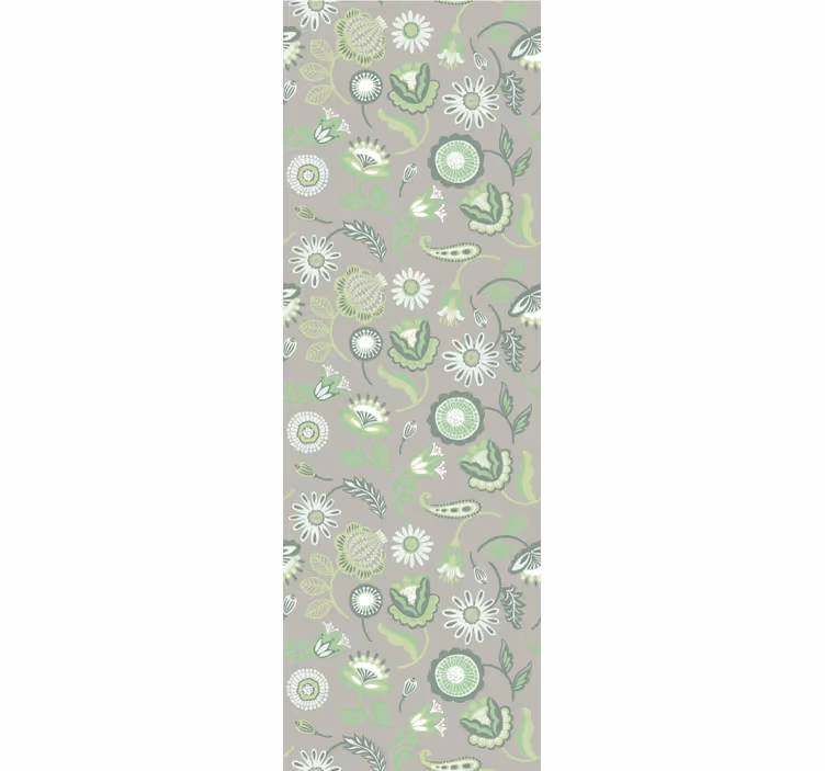Motiv květinové zeleně Květinový ornament tapeta - TenStickers