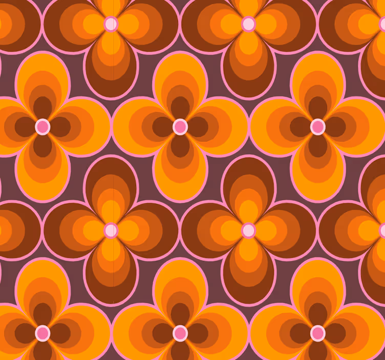 Geometrický květinový výbuch Geometrická tapeta - TenStickers