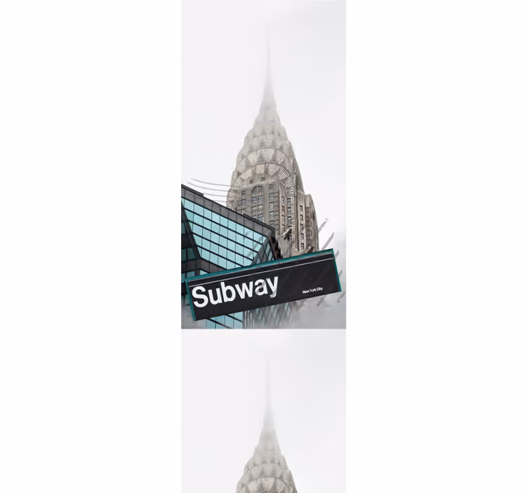 Vjezd do městského metra město a země tapeta - TenStickers