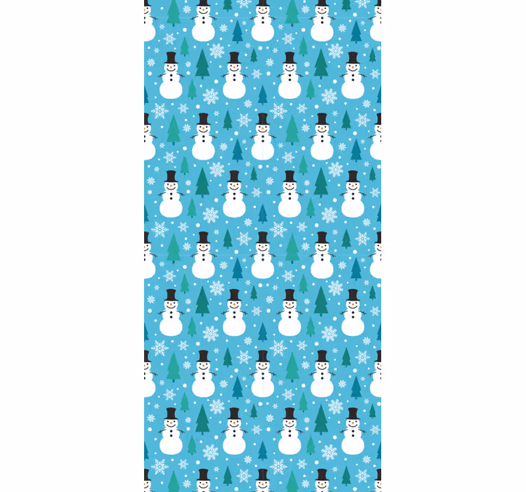 Sněhulák slavnostní vzor Vánoční tapeta - TenStickers