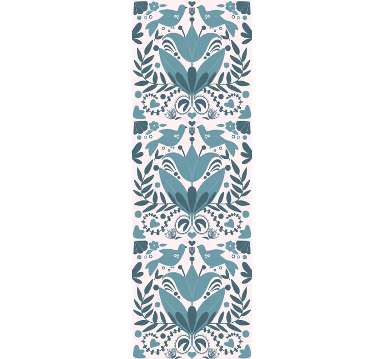Květinové symetrické vzory Květinový ornament tapeta - TenStickers