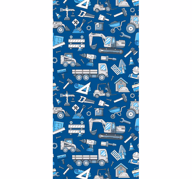 Stavební hrací doba školka tapeta - TenStickers