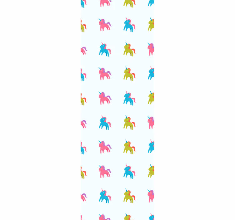 Barevné jednorožce Zvířecí tapeta - TenStickers