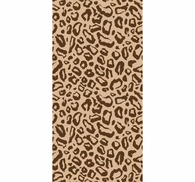 Béžový kočičí vzor Leopardí tapeta - TenStickers
