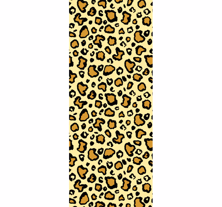 Leopardí tapeta v klasickém žlutém vzoru - TenStickers