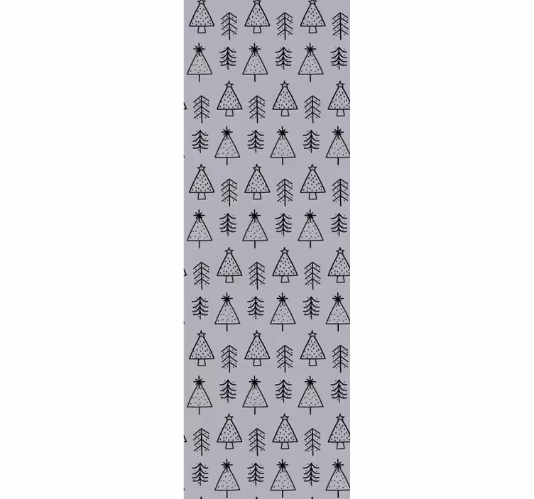 Dekor se vzorem borovice Vánoční tapeta - TenStickers