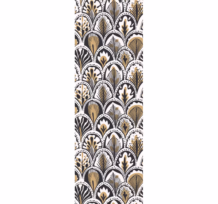 Art deco fanoušci vzor okrasné tapeta - TenStickers