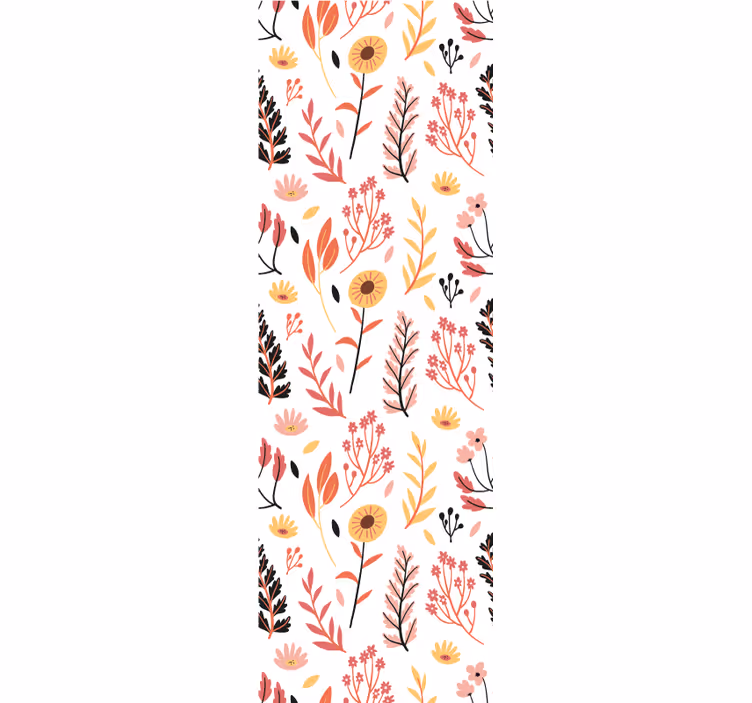 Květinový botanický design květinová tapeta - TenStickers