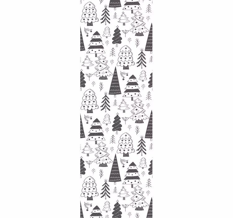 Vzor slavnostních stromů Vánoční tapeta - TenStickers