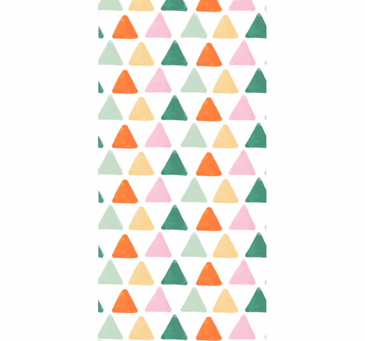 Barevný trojúhelníkový vzor Geometrická tapeta - TenStickers
