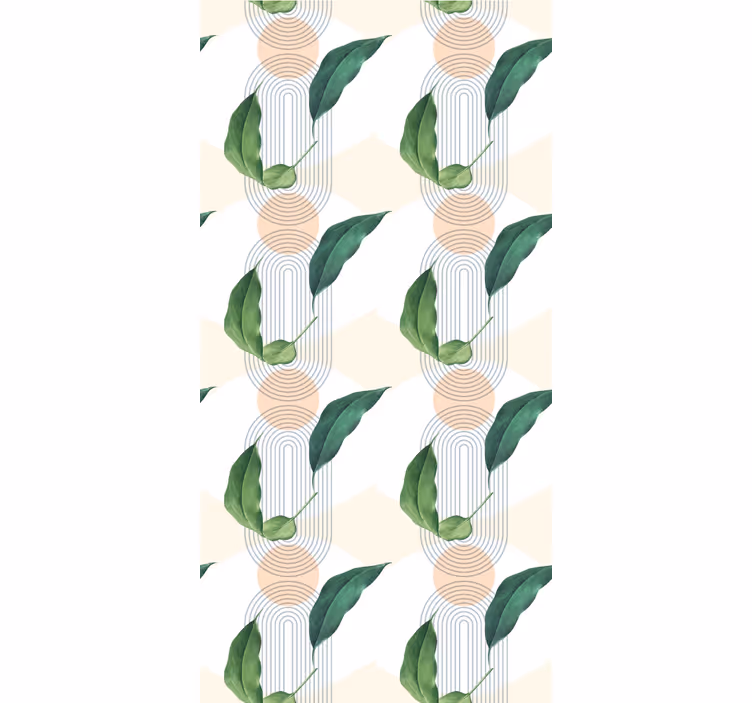 Listový geometrický Dopisní tapeta - TenStickers