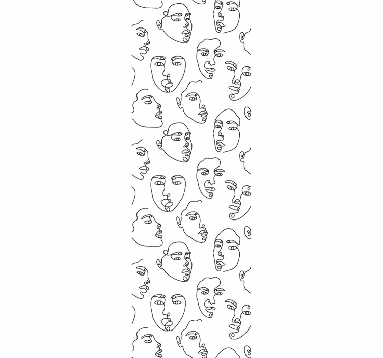 čárové grafiky tváře Umělecká tapeta - TenStickers
