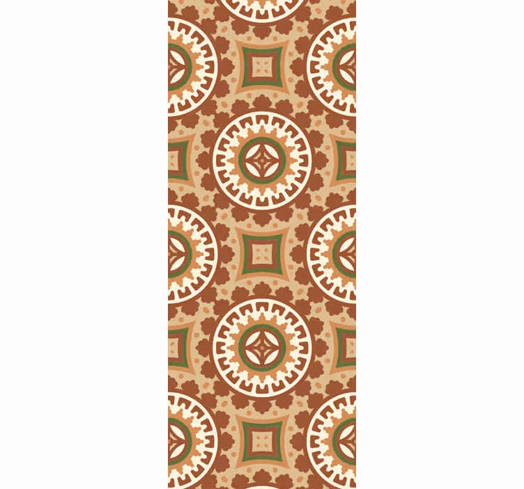 Geometrické ornamentální Zkontrolovaná tapeta - TenStickers
