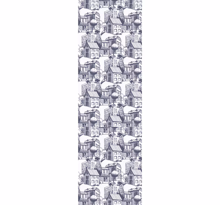 Město vintage vzor tapeta - TenStickers