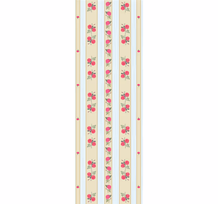 Květinová pruhovaná elegance Pruhovaná tapeta - TenStickers