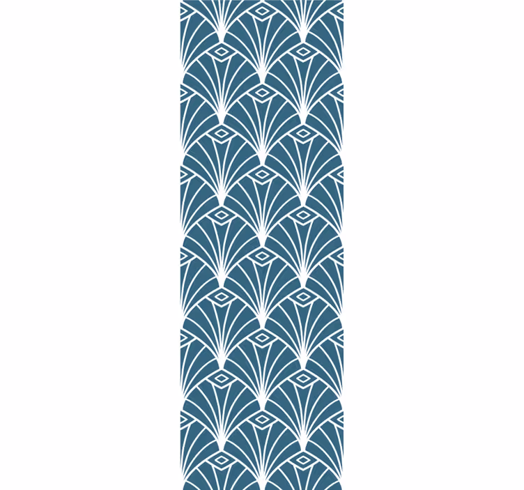 Geometrické paví pera Geometrická tapeta - TenStickers