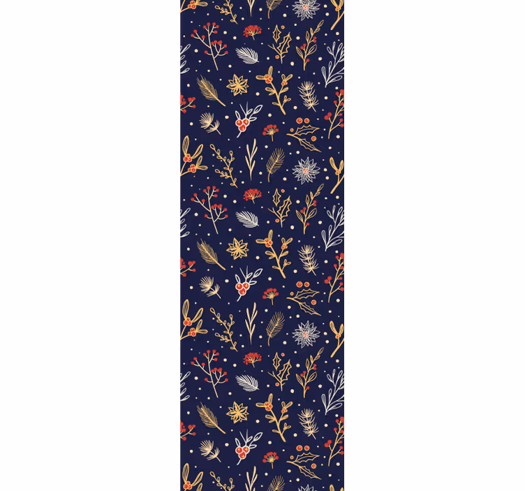 Slavnostní botanický motiv Vánoční tapeta - TenStickers