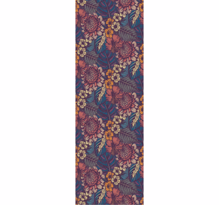 Botanický vintage vzor květinová tapeta - TenStickers