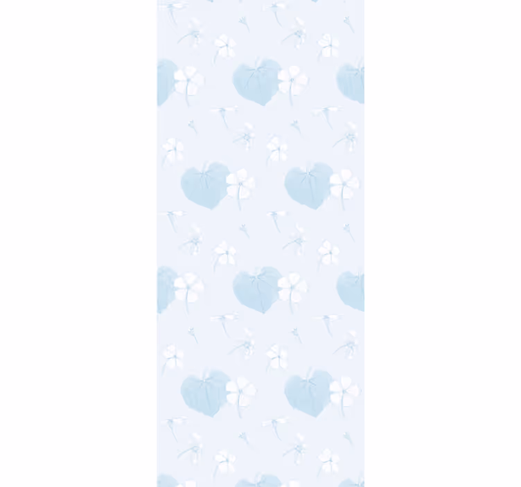 Modrý jemný motiv květinová tapeta - TenStickers