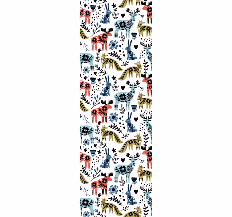 Skandinávská fauna Zvířecí tapeta - TenStickers