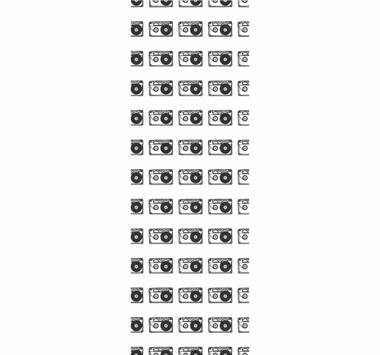 Retro zvukový vzor Ozdobná tapeta - TenStickers