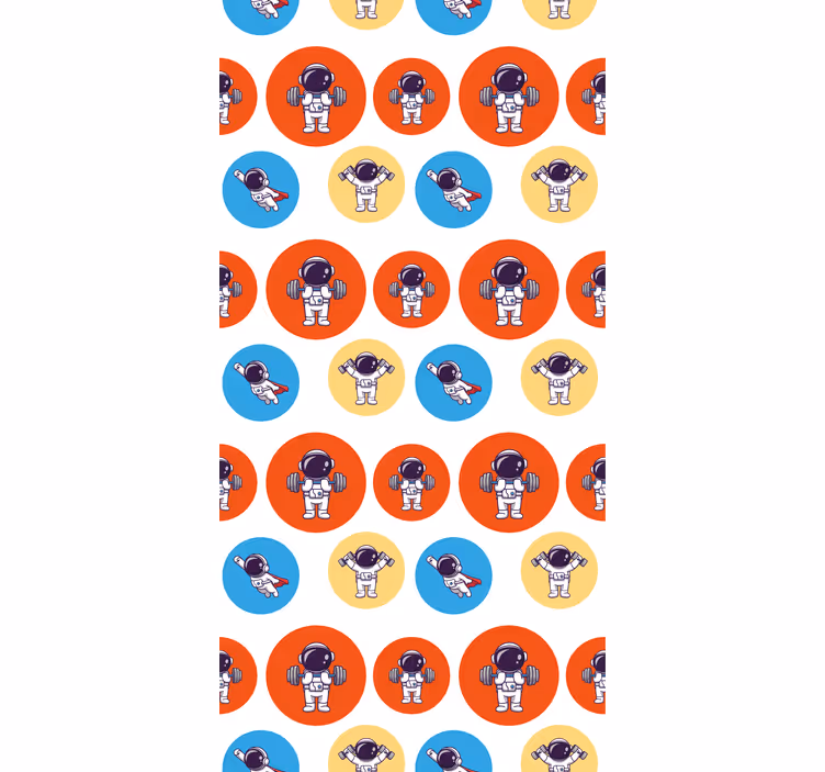 Astronaut vzor zábava Tapeta do dětského pokoje - TenStickers