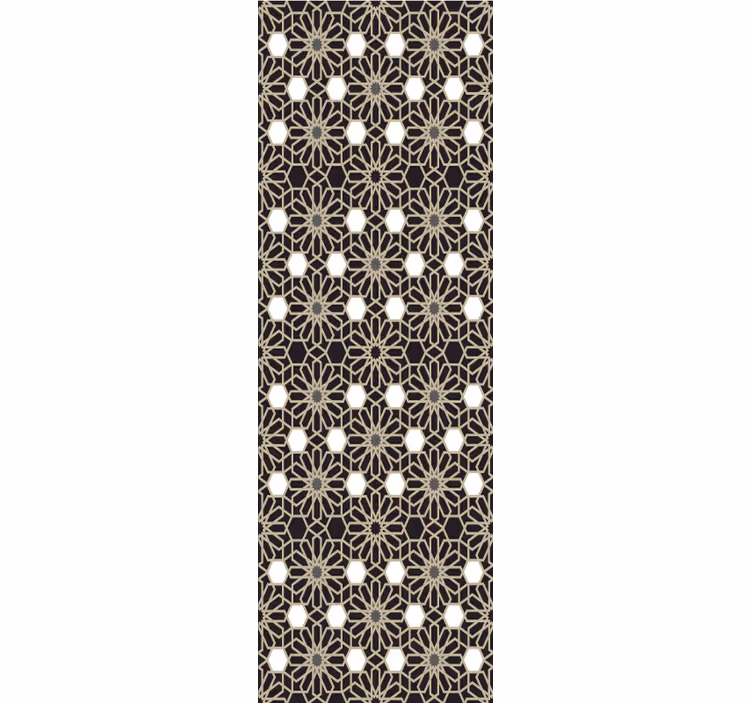 Geometrické květinové téma Zkontrolovaná tapeta - TenStickers