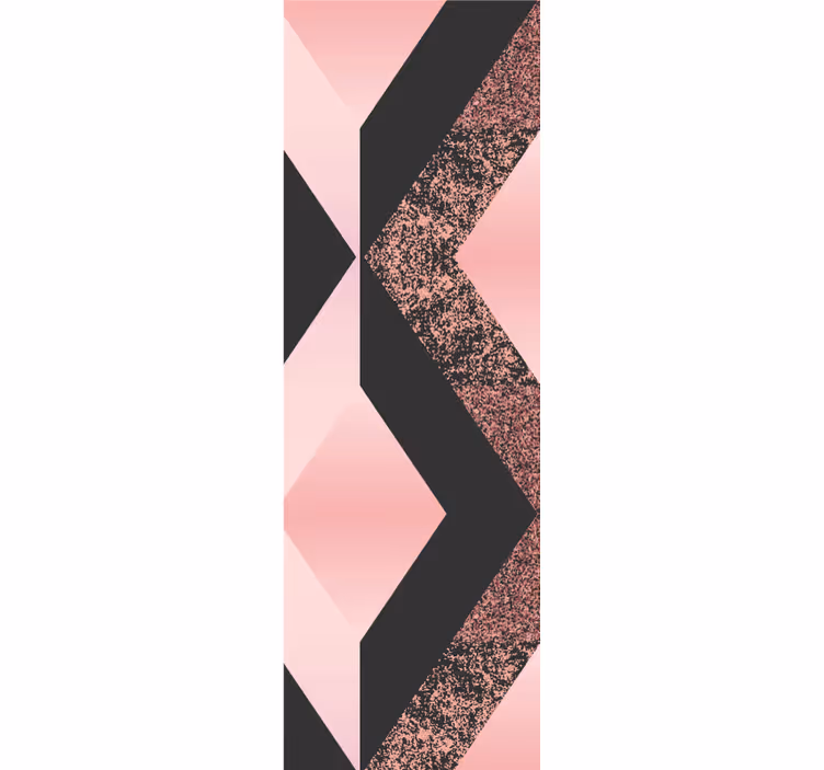 Abstraktní růžový vzor Geometrická tapeta - TenStickers