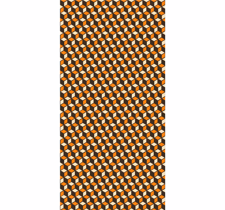 Retro geometrický vzor v 3d efekt tapeta - TenStickers