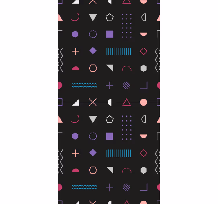Barevné tvary Geometrická tapeta - TenStickers