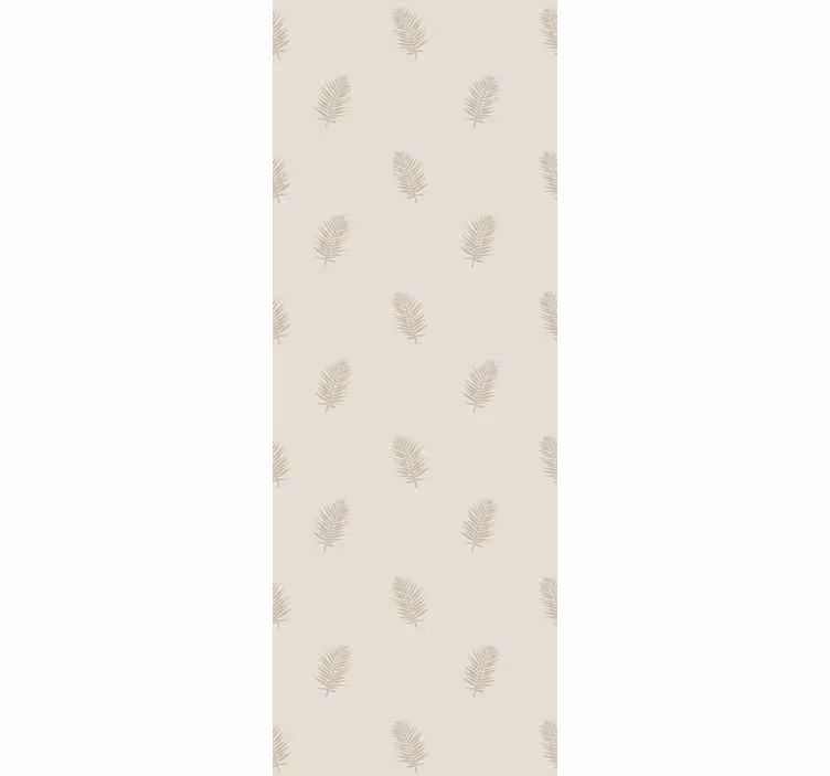 Listová réva v severském stylu v béžové tapetě - TenStickers