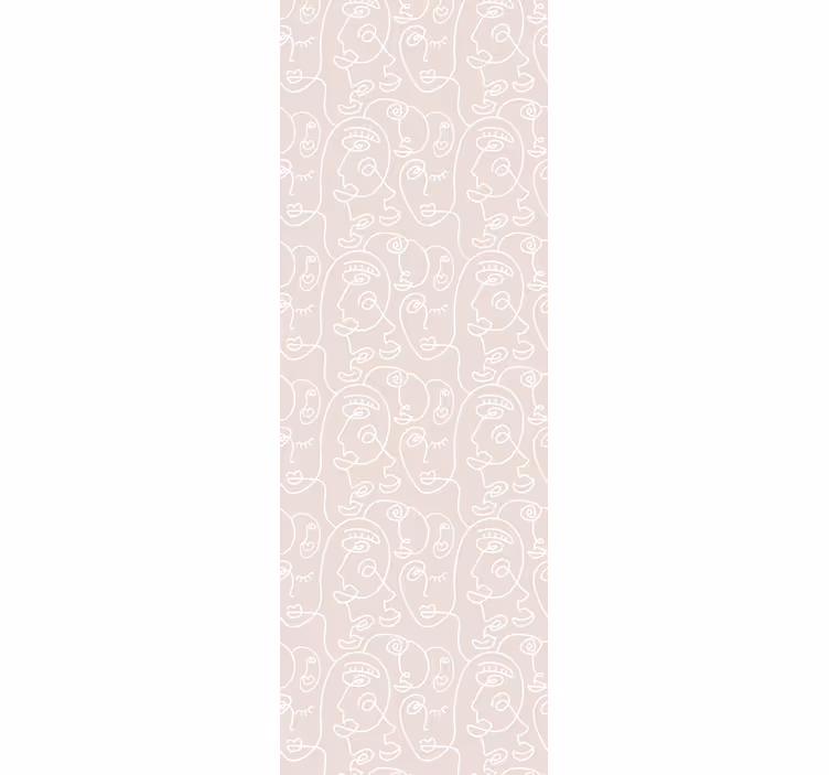 Abstraktní vzory obličeje Umělecká tapeta - TenStickers