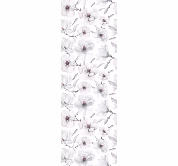Elegantní šedý motiv květinová tapeta - TenStickers