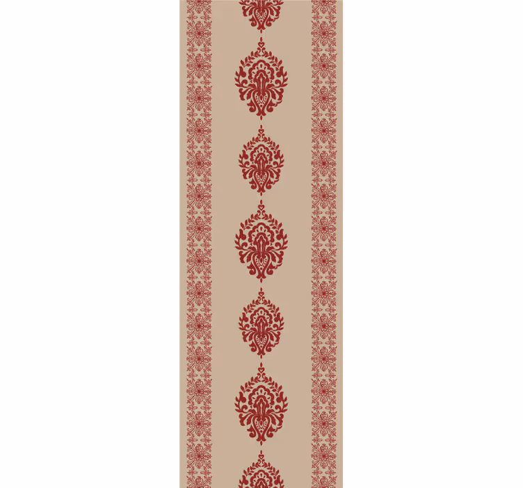 Elegantní červené vzory Barokní tapeta - TenStickers