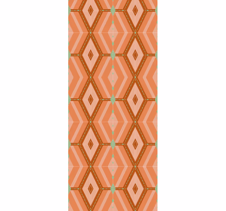 Design s diamantovým vzorem Geometrická tapeta - TenStickers