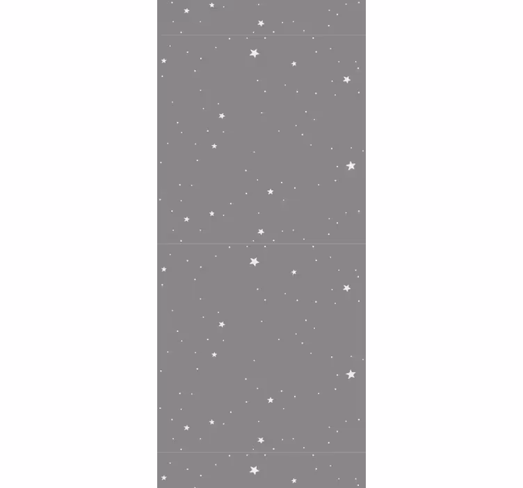 Bílé hvězdy přes šedou dětskou tapetu - TenStickers