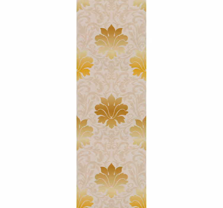 Zlatý list vzor Květinový ornament tapeta - TenStickers
