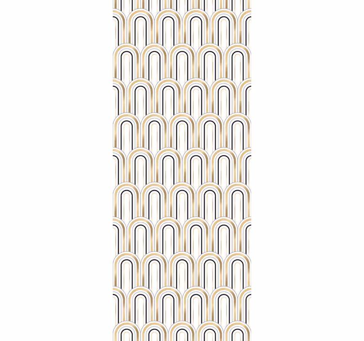 Art deco geometrické postavy vintage tapeta - TenStickers