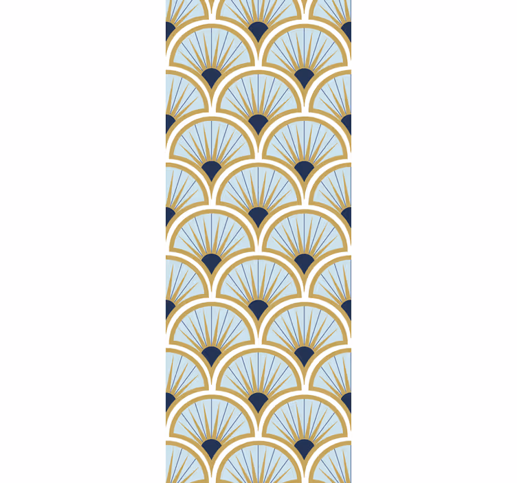 Tapeta ve stylu art deco modré odstíny - TenStickers