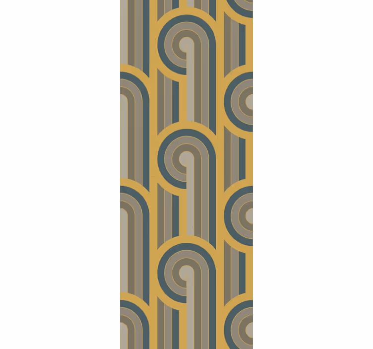 Design zakřiveného vzoru Geometrická tapeta - TenStickers