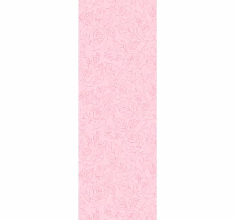 Květinová tapeta v romantickém stylu s růžovým designem - TenStickers