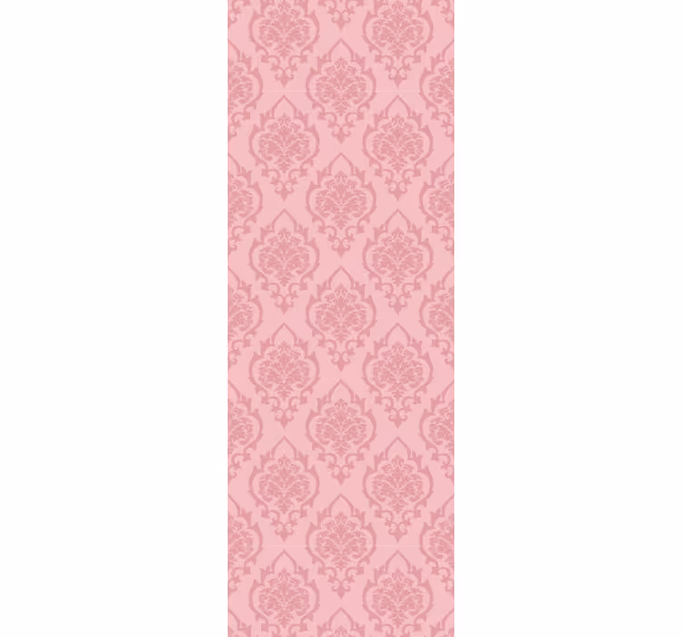 Růžový květinový vzor Barokní tapeta - TenStickers