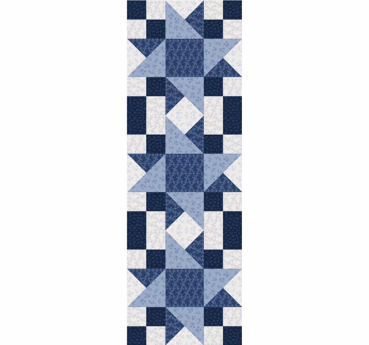 Modré bloky vzor Geometrické tapety - TenStickers