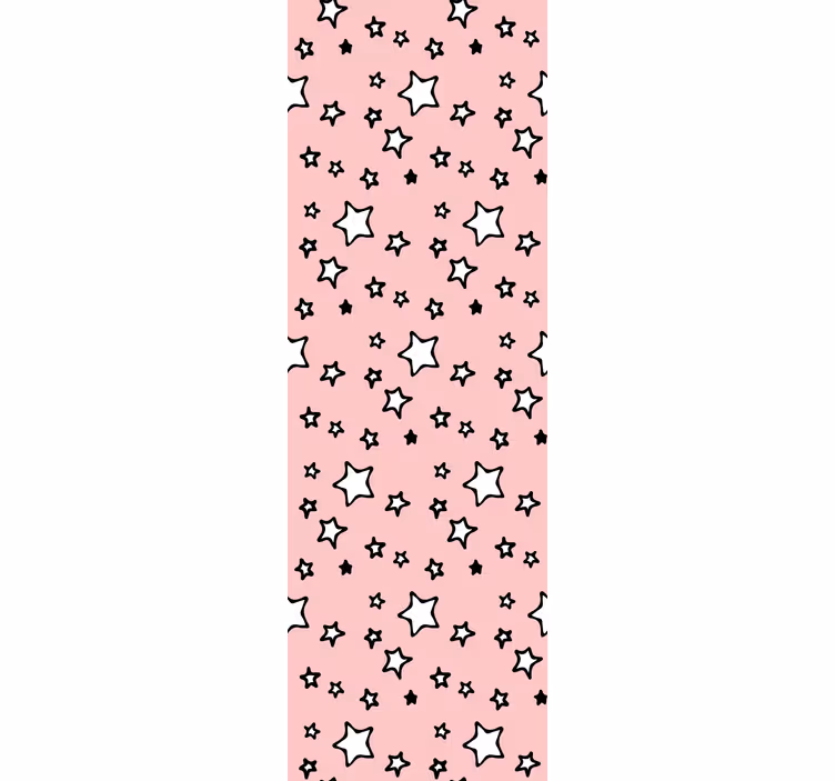 Design růžové hvězdy školka tapeta - TenStickers