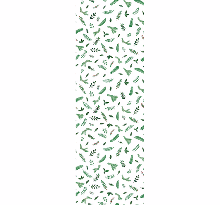 Slavnostní vzory listů Vánoční tapeta - TenStickers