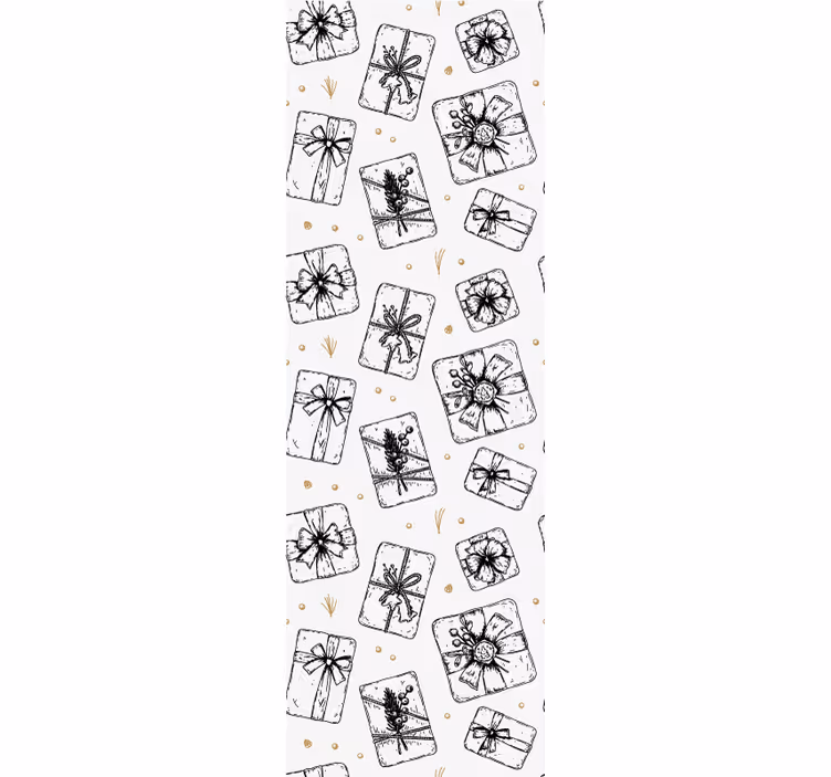 Dárkové luky vzory Vánoční tapeta - TenStickers